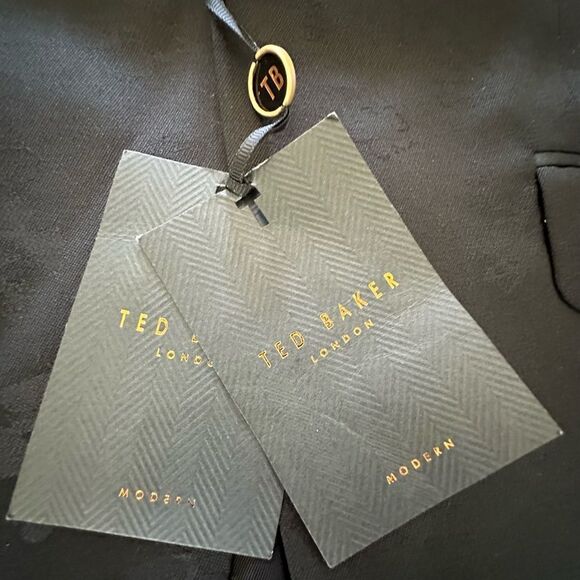 Ted Baker Jules Trim Fit Dinner Tuxedo Jacket 36R Black - Picture 12 of 14